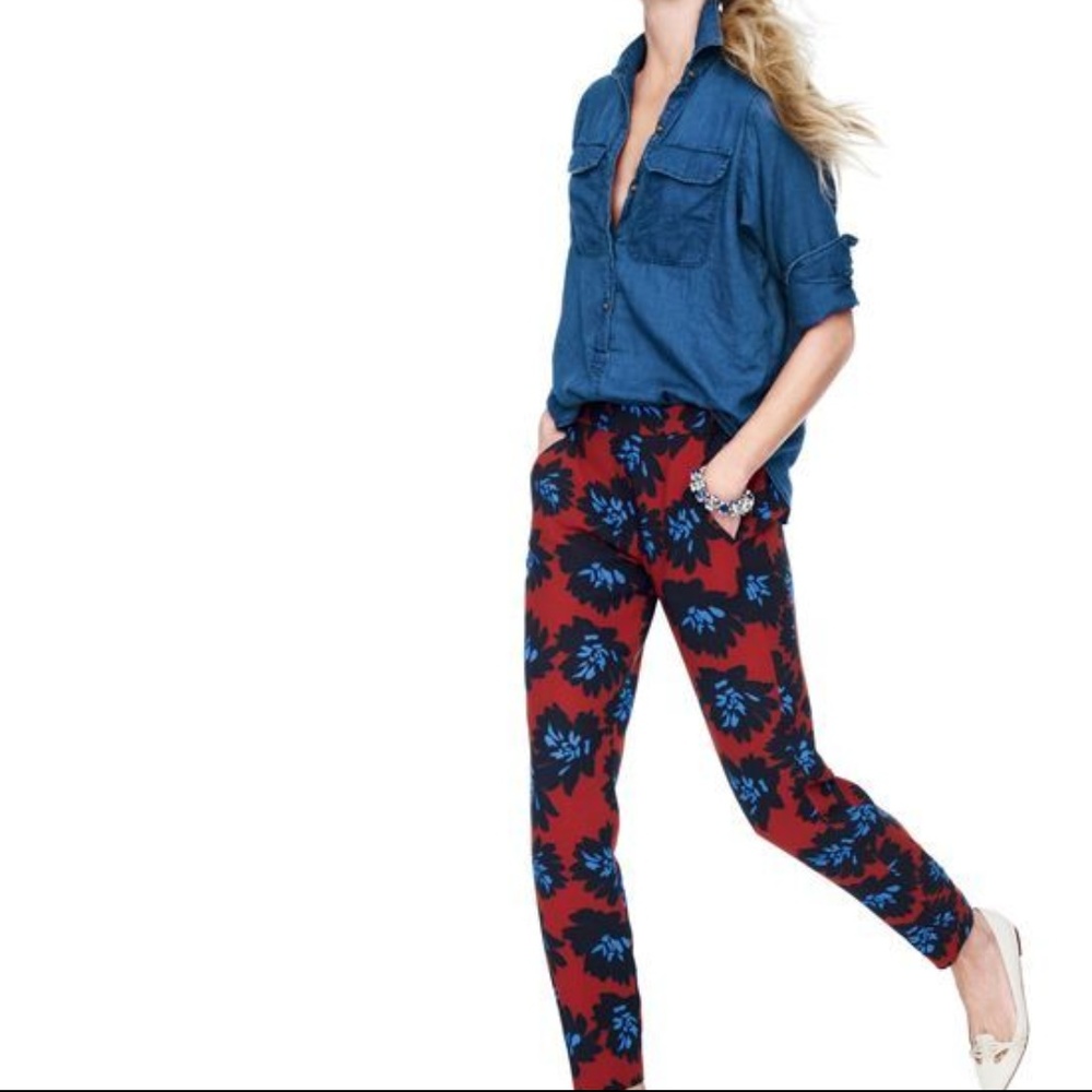 J. Crew Flower Print Pants